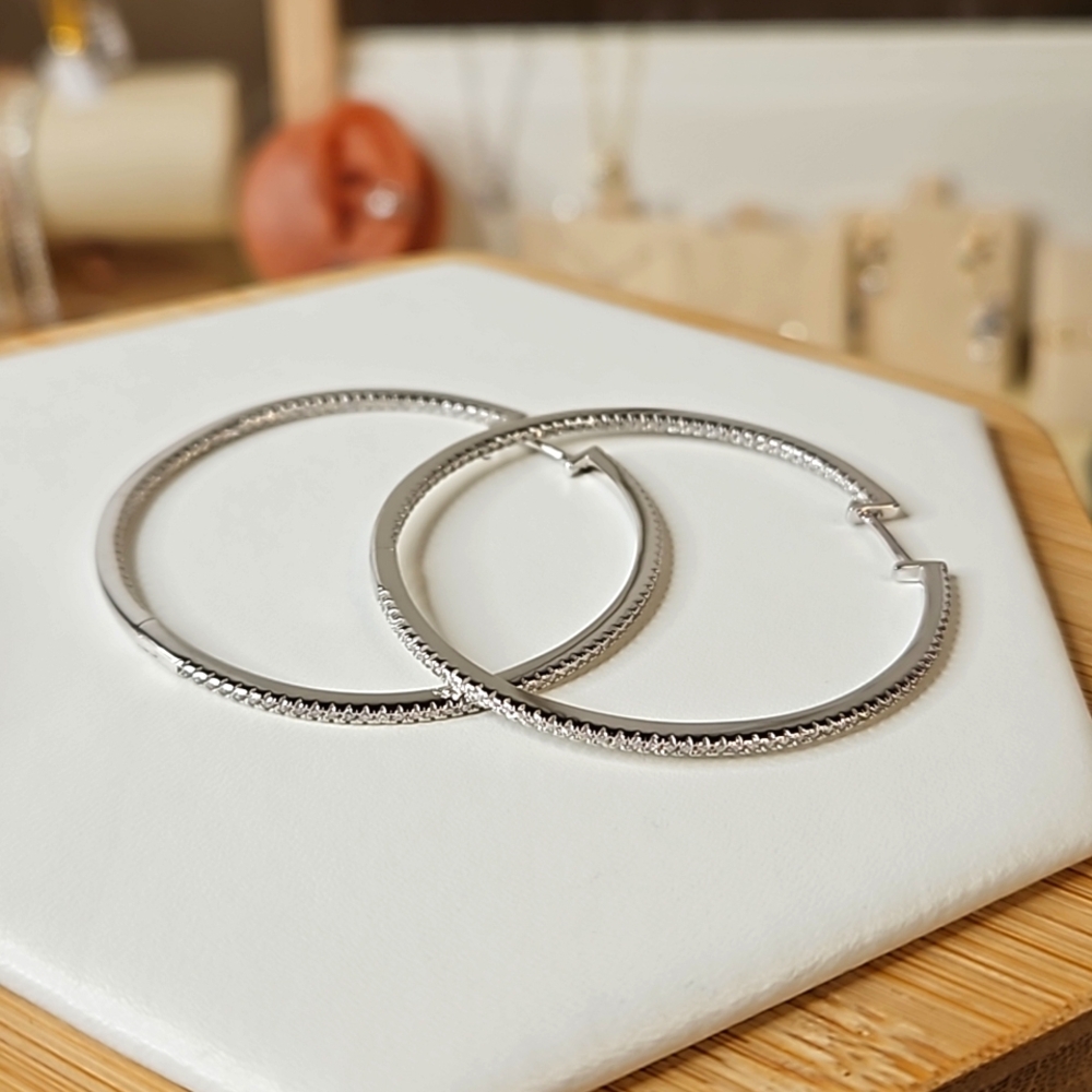 Elegant Silver Hoop Earrings